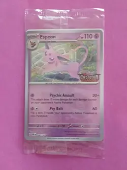 SEALED Pokemon Scarlet & Violet Espeon 086/197 Best Buy Promo Reverse Holo - Image 1