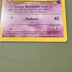 Pokemon Mewtwo Kids WB Promo 3/53 70 HP Regular Promo 1999 English - Image 2