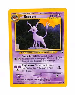 Espeon 20/75 Neo Discovery Rare NM WOTC Pokemon TCG Vintage Eeveelution - Image 1