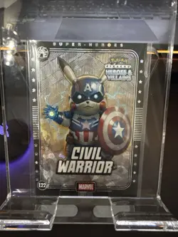 Civil Warrior Silver Foil 2025 Pokemon Pikachu Heroes & Villains CollectibleCard - Image 4