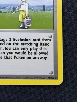 Pokemon TCG Pokemon Breeder 76/102 Trainer Base Set Card Lightly Played - Image 4