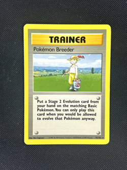 Pokemon Breeder 76/102 Base Set Rare Trainer Pokemon Card LP - Image 1