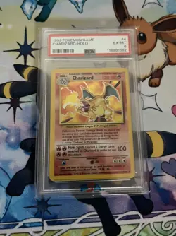 1999 Pokemon TCG Charizard Holo Rare Card Base Set 4/102 PSA 6 EX MT - Image 1