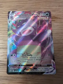 Galarian Slowking VMAX TCG Chilling Reign Holo Card 100/198 Rare - Image 1