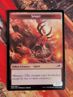 MTG Card: Samurai (003) Spirit (009) TOKEN (Kamigawa: Neon Dynasty) FOIL - Image 2