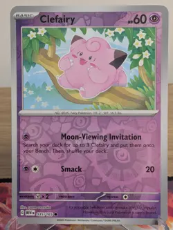 CLEFAIRY 035/165 COMMON 151 POKEMON REVERSE HOLO NM - Image 1