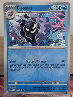 CLOYSTER 091/165 UNCOMMON 151 POKEMON REVERSE HOLO NM - Image 1