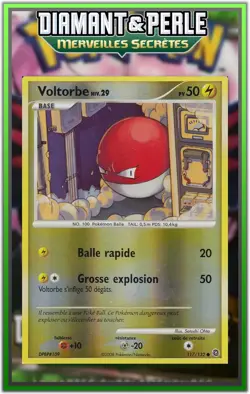 Voltorbe Reverse - DP03:Merveilles Secretes - 117/132 - Carte Pokemon Francaise - Image 1