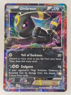 2016 Pokemon Umbreon EX 55/124 XY - Fates Collide Ultra Rare LP - Image 1