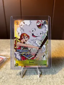 One Piece TCG Zeus Alt Art R Card OP11-106 a Fist of Divine Speed - Image 1