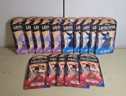 Disney Lorcana First Chapter Sleeved Booster Pack Lot of 15 Packs - Image 1