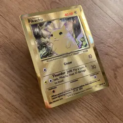 Pikachu Metal Gold Card UPC Pokemon 25th Anniversary Celebrations 58/102 Promo - Image 2