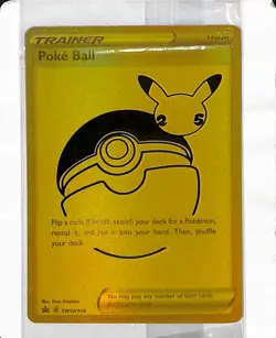 Sealed Trainer Poke Ball SWSH146 Gold Holo Promo Pokemon Card 25th Pokeball NM/M - Image 1