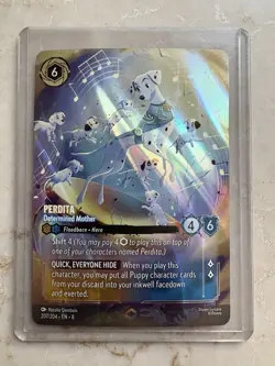 Disney Lorcana - Determined Mother - Perdita Floodborn Hero Holo Card 207/204 - Image 2