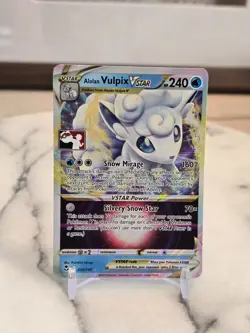 Pokemon TCG Alolan Vulpix VSTAR 034/195 Prize Pack Series Cards Holo LP - Image 1