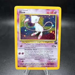 Pokemon Mew #9 Black Star Promo Holo Vintage TCG Card WOTC **SWIRL** LP -j - Image 1