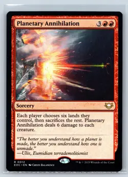 PLANETARY ANNIHILATION 12 COMMANDER: EDGE OF ETERNITIES MAGIC: THE GATHERING NM - Image 1