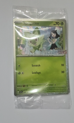 Sprigatito 191 Black Star Promo Surging Sparks Pokemon Horizons Stamp - SEALED - Image 2