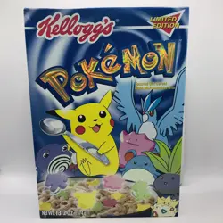 Pokemon Cereal - Kelloggs - 2000 Foil Writing - New Sealed Very Rare Promotion￼ - Image 1