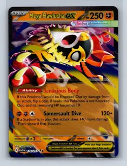 MEGA HAWLUCHA EX 116/217 DOUBLE RARE ME: ASCENDED HEROES POKEMON NM - Image 1