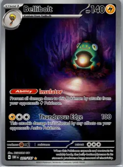 Bellibolt 201/197 Illustration Rare Obsidian Flames Pokemon Holo Near Mint - Image 1