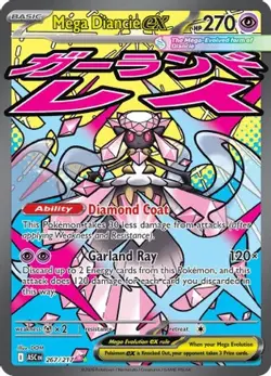 Mega Diancie ex 267/217 Mega Attack Rare ME: Ascended Heroes Pokemon - Image 3