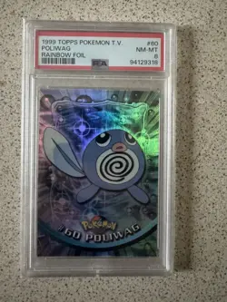 Pokemon Topps TV Series 1 Poliwag 60 PSA 9 GEM MINT - Image 1