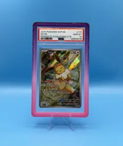 2025 POKEMON SVP EN-SV BLACK STAR PROMO #173 EEVEE PSA 10 - Image 1