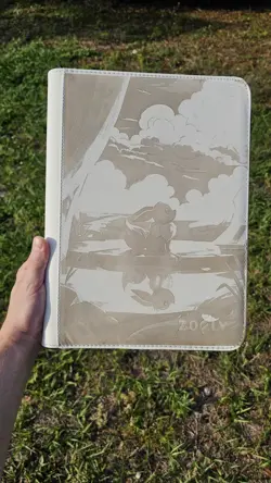 Eevee Custom Pokemon Laser Engraved Binder 9 Pocket Zip Binder - Vault X Quality - Image 1