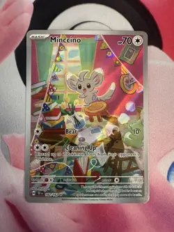 Minccino - 182/162 Pokemon SV05: Temporal Forces Holo Illustration Rare NM - Image 2