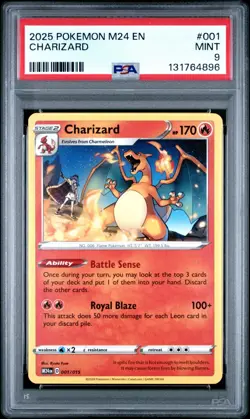 (FOUR) SEQUENTIAL 2025 POKEMON M24 MCDONALD'S COLLECTION #001 CHARIZARD PSA 9'S - Image 2