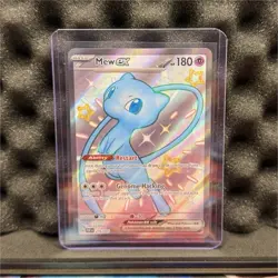 Pokemon TCG Mew ex SV: Paldean Fates Full Art Shiny Ultra Rare Holo 216/091 EX - Image 1