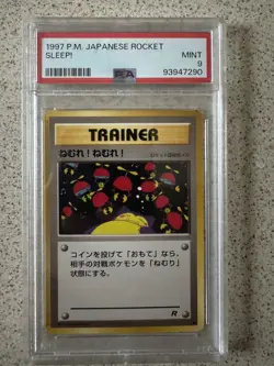 1997 Pokemon Japanese Trainer Sleep! Rocket PSA 9 - Image 1