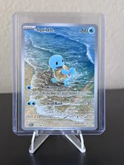 Squirtle 170/165 Sv: Scarlet & Violet 151 Holofoil Illustration Rare Pokemon TCG - Image 1