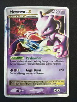 Pokemon TCG Mewtwo LV.X Black Star Promo DP28 Diamond and Pearl Holo - NM- - Image 1