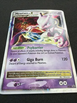 Pokemon TCG Mewtwo LV.X Black Star Promo DP28 Diamond and Pearl Holo - NM- - Image 2