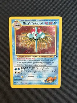 Pokemon TCG Misty's Tentacruel Gym Heroes Holo Rare Unlimited 10/132 2000 - Image 1