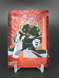 2024-25 Upper Deck Series 2 - Dazzlers Jesper Wallstedt #DZ-53 Red (RC) - Image 1