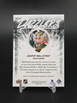 2024-25 Upper Deck Series 2 - Dazzlers Jesper Wallstedt #DZ-53 Red (RC) - Image 2