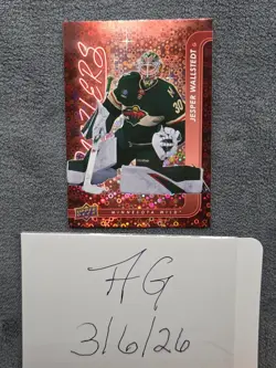 2024-25 Upper Deck Series 2 - Dazzlers Jesper Wallstedt #DZ-53 Red (RC) - Image 3