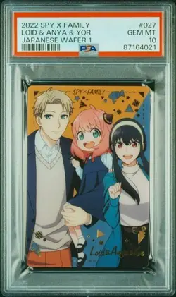 PSA10SPY X FAMILY JAPANESE WAFER CARDS 1 027 LOID & ANYA & YOR - Image 1