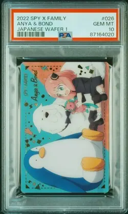 PSA10 SPY X FAMILY JAPANESE WAFER CARDS 1 026 ANYA & BOND - Image 1