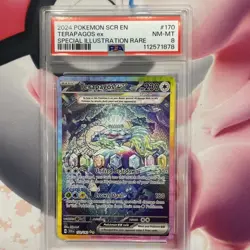 PSA 8 Terapagos ex 170/142 SIR Sv07: Stellar Crown Holo Pokemon 2024 - Image 2