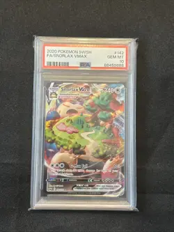2020 Pokemon Sword Shield Full Art Snorlax VMAX #142 PSA 10 - Image 1