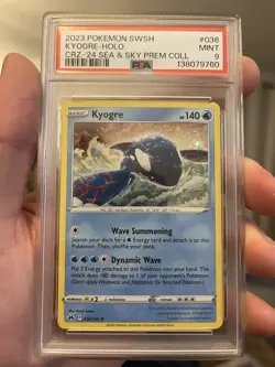 2023 Pokemon Crown Zenith Sword & Shield Sea & Sky Kyogre Holo #036 PSA 9 - Image 1