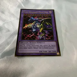 Yugioh Five-Headed Dragon PGL2-EN078 1st Edition Gold Rare Holo - NM - Image 3