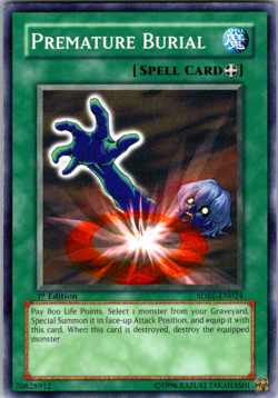 Premature Burial - SDRL-EN024 - Common - 1st Edition x1 - Lightly Played YuGiOH! - Image 1