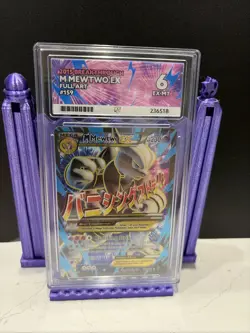 Pokemon M Mega Mewtwo EX TCG Full Art Breakthrough Card 159/162 Ace 6 - Image 1