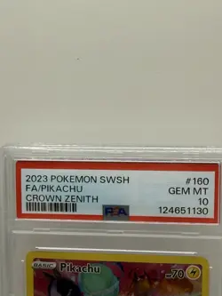Pokemon TCG Pikachu 160/159 Crown Zenith Secret Rare Full Art Holo PSA 10 - Image 2