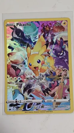 Pokemon TCG Pikachu Crown Zenith 160/159 Holo Secret Rare - Image 1